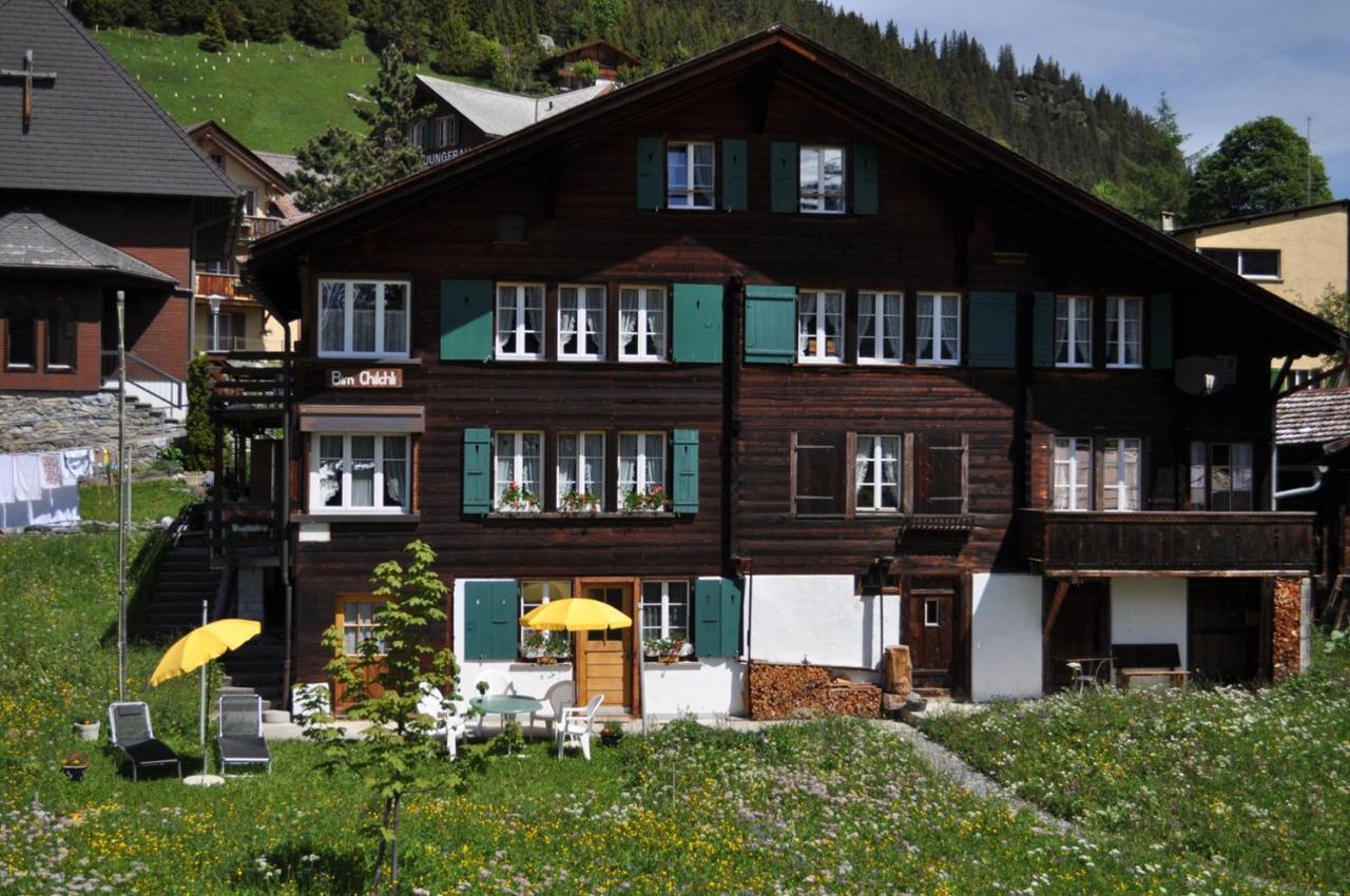 Studio Bim Chalet Bim Chilchli Mürren Eksteriør billede